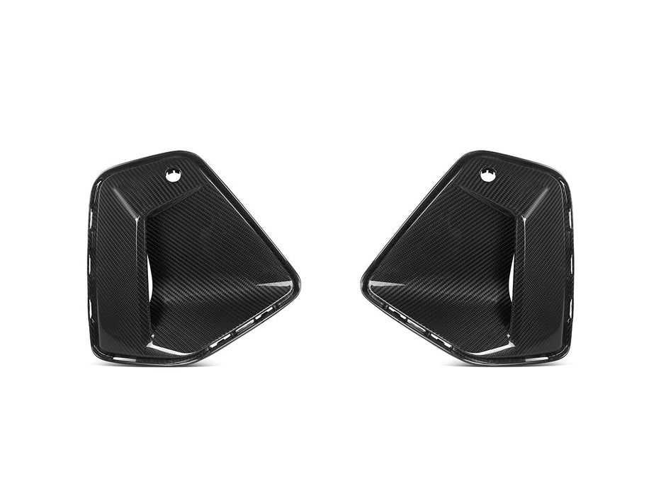AutoTecknic Dry Carbon Front Bumper Trim Set - BMW G60 5-Series