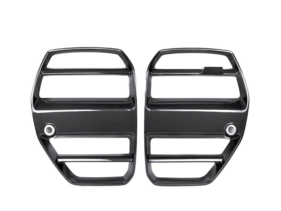AutoTecknic Dry Carbon Podium V1 Front Grille Set - BMW G80 M3 | G82/ G83 M4