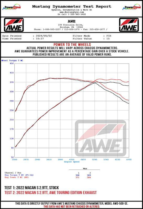 AWE Tuning 2022+ Porsche Macan 2.9TT Touring Edition Cat-Back Exhaust w/ Chrome Silver Tips