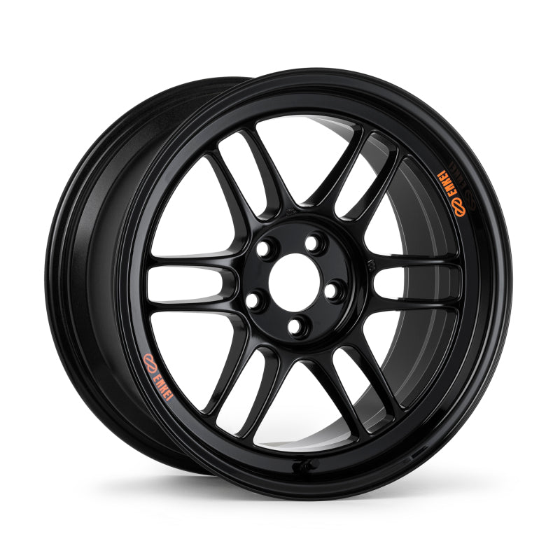 Enkei RPF1 15x8 4x100 28mm Offset F1 Gloss Black Wheel | EDO