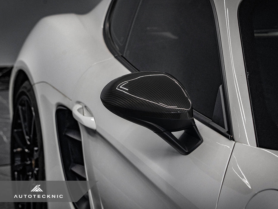 AutoTecknic Replacement Carbon Fiber Mirror Covers - Porsche 718 Cayman | Boxster