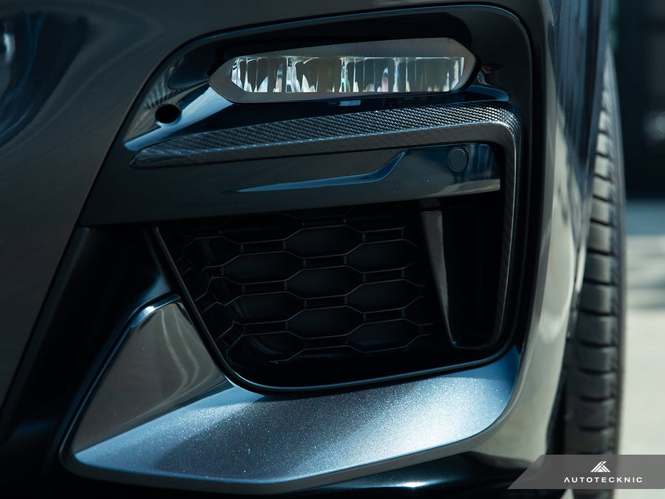 AutoTecknic Carbon Fiber Front Bumper Trim Set - G01 X3 | G02 X4 M40I Pre-LCI