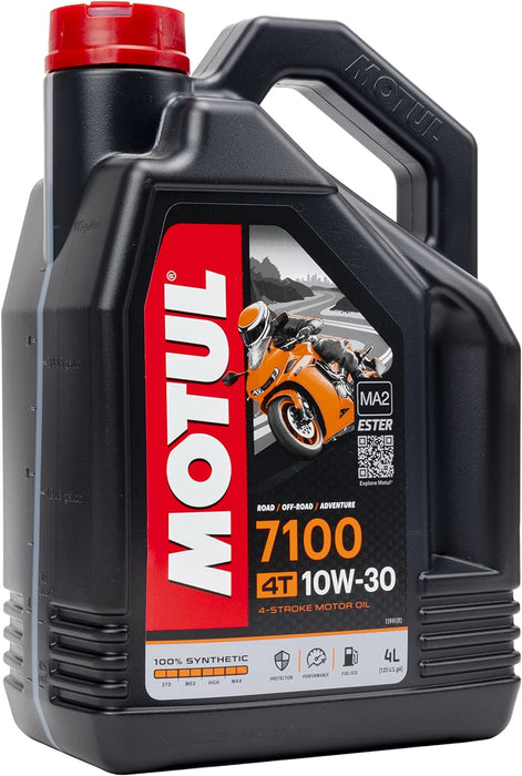 Motul 7100 10W30 4T 100% Synthetic Engine Oil 104090 4L