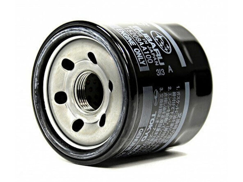 Oil filter with branding on a white background