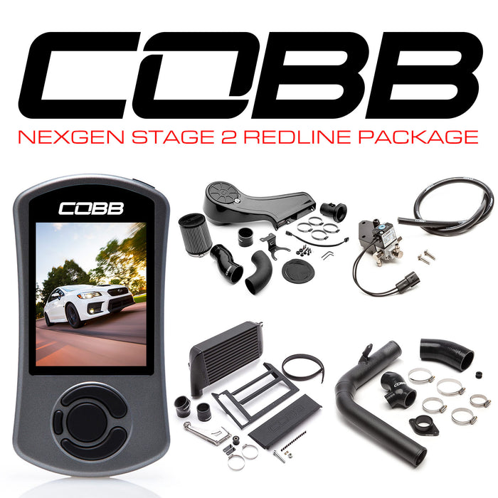 Cobb Subaru NexGen Stage 2 Redline Carbon Fiber Power Package WRX 2015-2021 (Black)