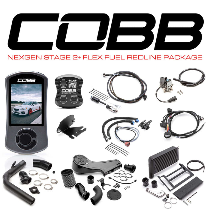 Cobb Subaru NexGen Stage 2 + CAN Flex Fuel Redline Carbon Fiber Power Package WRX 6MT 2015-2017 (Black)