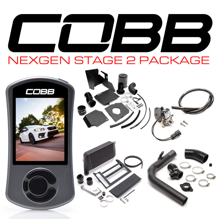Cobb Subaru NexGen Stage 2 Power Package (SF Intake) WRX 2015-2021 (Black)