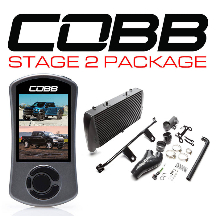 Cobb Ford Stage 2 Power Package Black (No Intake) with TCM F-150 Ecoboost Raptor / Limited