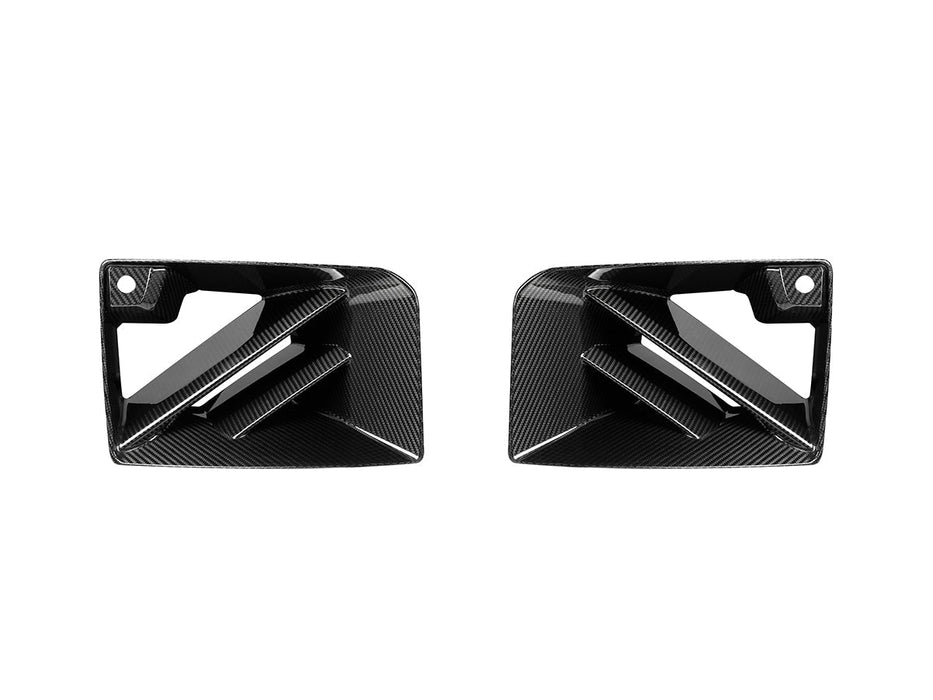 AutoTecknic Dry Carbon Corsa Front Bumper Lower Vent Set - BMW G87 M2
