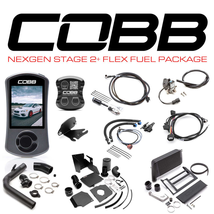 Cobb Subaru NexGen Stage 2 + CAN Flex Fuel Power Package (SF Intake) WRX 6MT 2015-2017 (Black)