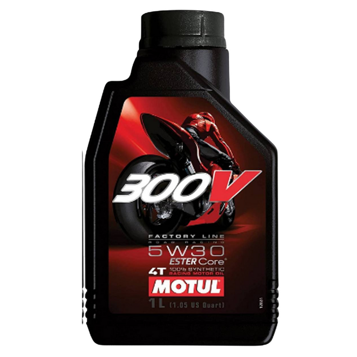 Motul 300V 4T  5w30 Factory Line 100% ESTER Synthetic 4-Stroke Oil - Liter