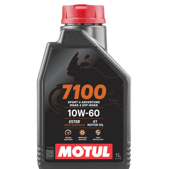 Motul 7100 10W60 4T 100% Synthetic Motor Oil for Motorbike 1L 104100