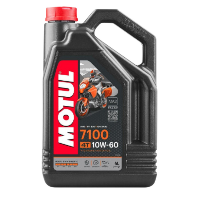 Motul 7100 10W60 4T 100% Synthetic Motor Oil for Motorbike 4L 104101