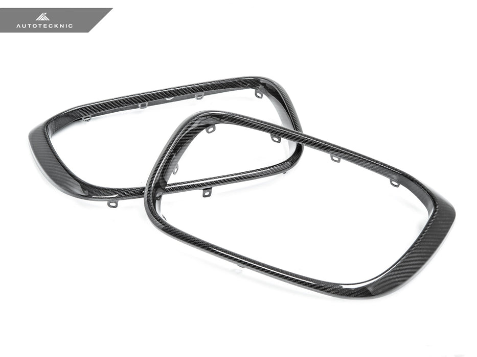 AutoTecknic Replacement Dry Carbon Grille Surround Set - BMW G01 X3 | G02 X4 Pre-LCI