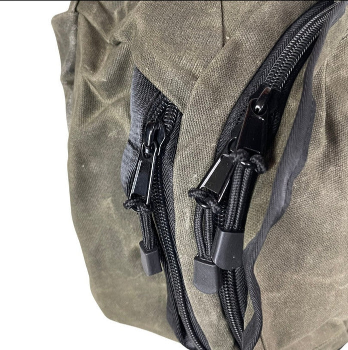 Rallitek Overland Vehicle Systems x RalliTEK Large Duffle with Handle and Straps - Waxed Canvas