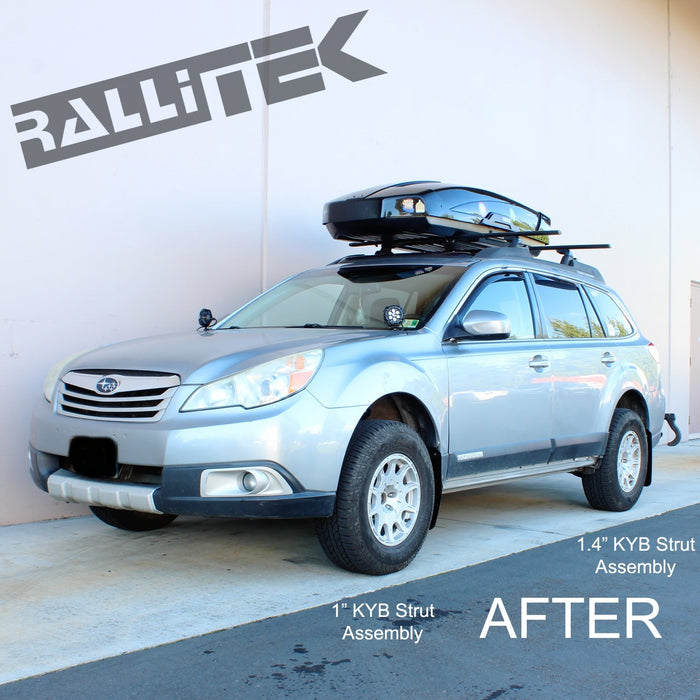 RalliTEK 1" Front Raised Springs & KYB Struts Assembled - Outback 2010-2014