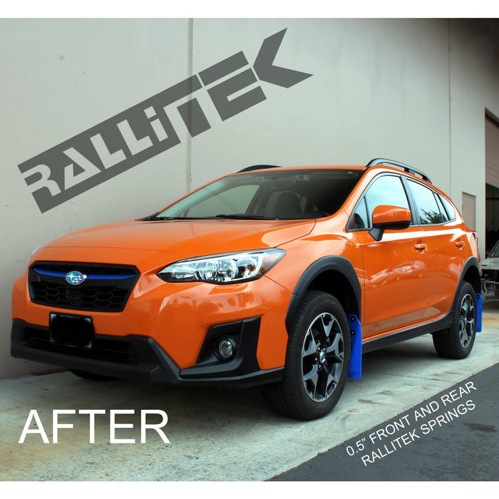 RalliTEK 0.5" Front Sport Springs & OEM Struts Assembled - Crosstrek XV 2018-2019