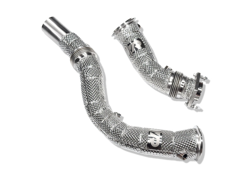 S55 Catless Downpipes with Heatshield for F8X M3 M4 & M2C