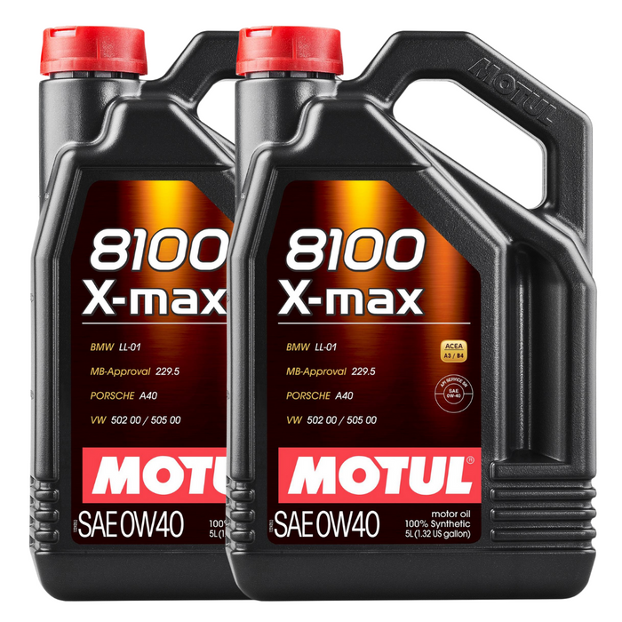 Motul 8100 0W40 X-Max Engine Oil 5 Litter Available in 1 Pack, 2 Pack, 4 Pack