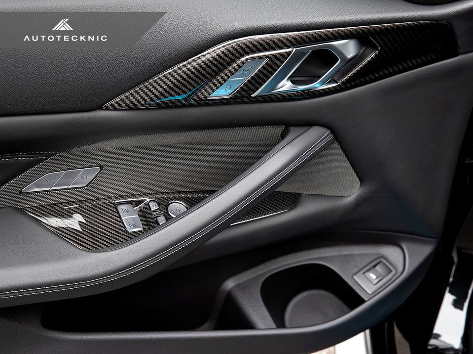 AutoTecknic Dry Carbon Interior Door Handle Trim Set - G22 4-Series
