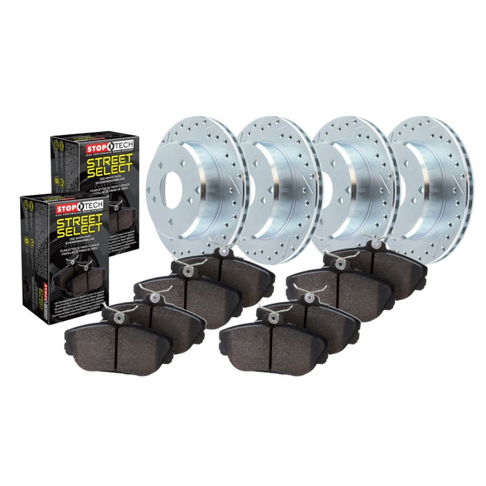 Select Sport Axle Pack, Drilled & Slotted, 4 Wheel