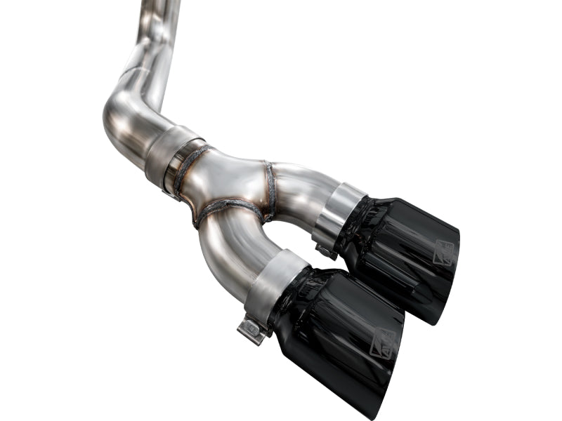 AWE 21-25 Ford F150 (14th Gen Reg Cab) Cat-Back Exhaust - 4.5in Dual Side Exit Diamond Black Tips