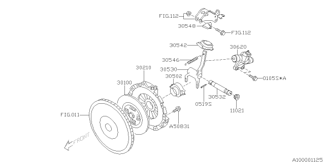OEM Japan Clutch Slave Cylinder Subaru WRX 2.5L 2008-2015, WRX 2.0L 2008-2021 30620-AA191