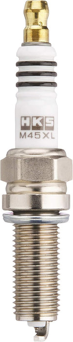 HKS spark plug with gold and silver design
