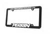 PERRIN License Plate Frame - Black w/White Lettering