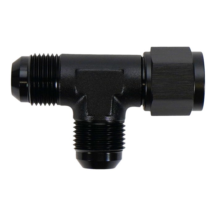DeatschWerks10AN Male Flare to Female Flare Swivel Tee on Straight