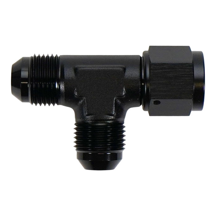 DeatschWerks 8AN Male Flare to Female Flare Swivel Tee on Straight