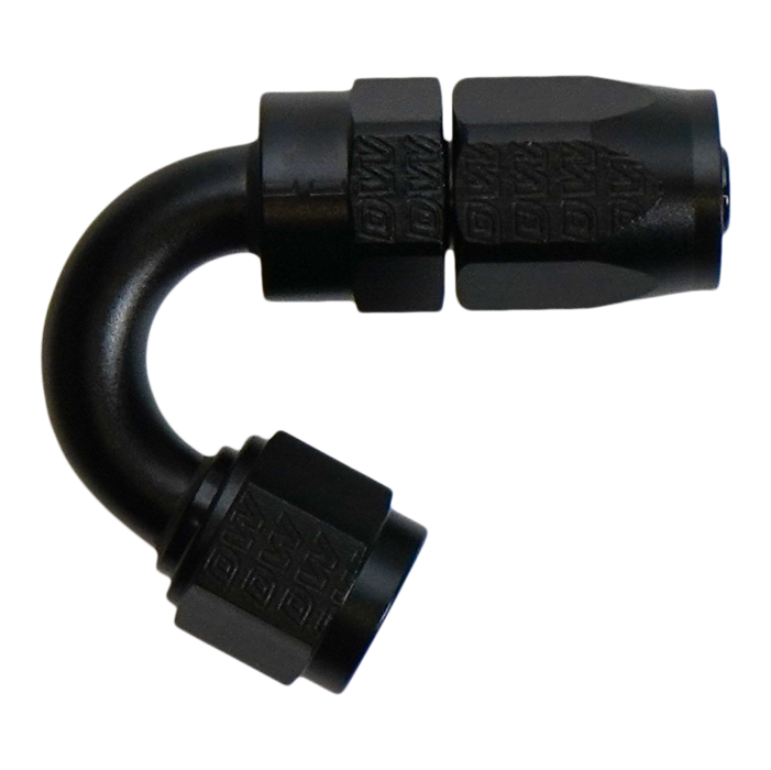 DeatschWerks 6 AN Female Flare Swivel 150-degree Hose End CPE