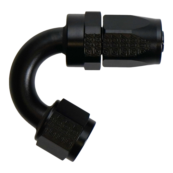 DeatschWerks 8 AN Female Flare Swivel 150-degree Hose End CPE