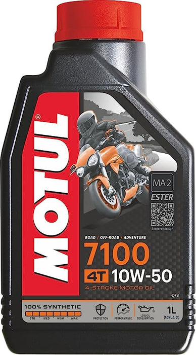 Motul 7100 10W-50 Full Synthetic Motorcycle Oil Engine Motor Lubricant 1 Liter
