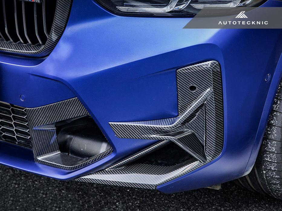 AutoTecknic Dry Carbon Front Bumper Trim Set - F97 X3M LCI | F98 X4M LCI