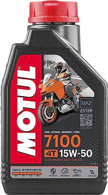 Motul 7100 15W50 4T 100% Synthetic Engine Oil 104298 1L