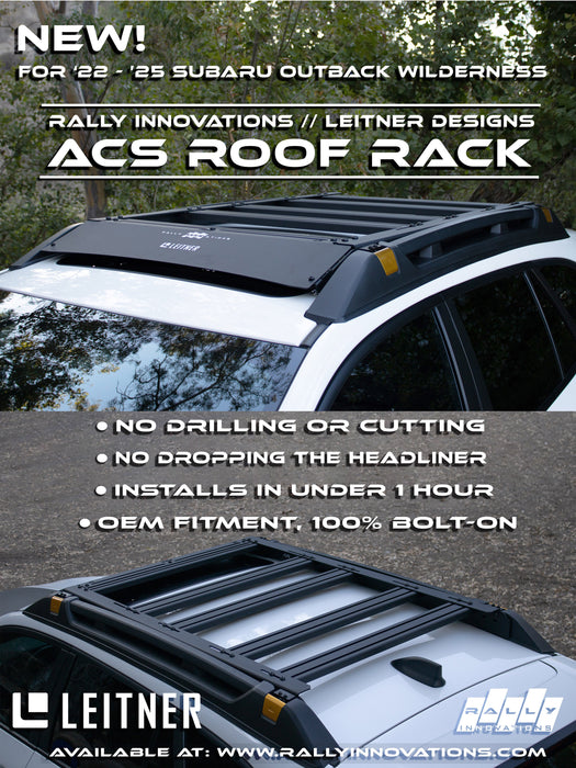 Rally Innovations 2022-2025 Subaru Outback Wilderness Leitner Designs ACS Platform Roof Rack [SU-BTB-ACS-01]