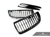 AutoTecknic Gloss Black Front Grille Set - BMW E90 Sedan | E91 Wagon | 3-Series