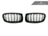 AutoTecknic Dual-Slats Stealth Black Front Grille Set - F30 3-Series