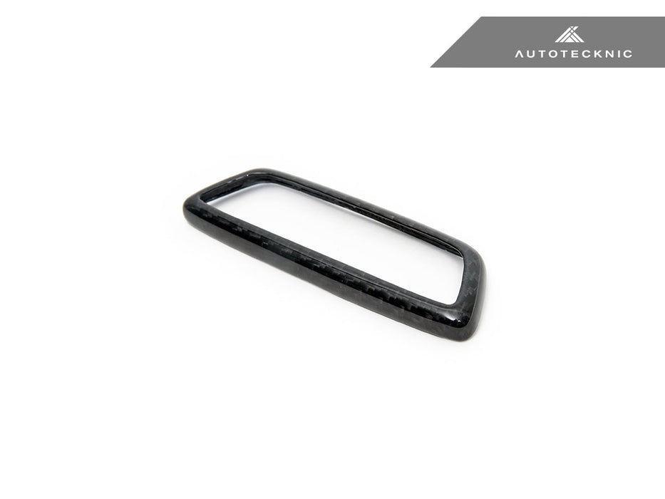 AutoTecknic Dry Carbon Front Seat Illuminated Emblem Surround Set - BMW M