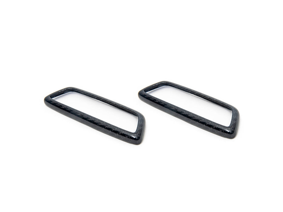 AutoTecknic Dry Carbon Front Seat Illuminated Emblem Surround Set - BMW M