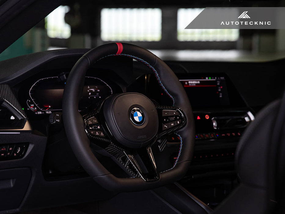 AutoTecknic LCI Carbon Steering Wheel Trim - G22/ G26 4-Series 2025-Up