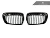 AutoTecknic Gloss Black Front Grille Set - BMW E46 3-Series Coupe Pre-Facelift | M3