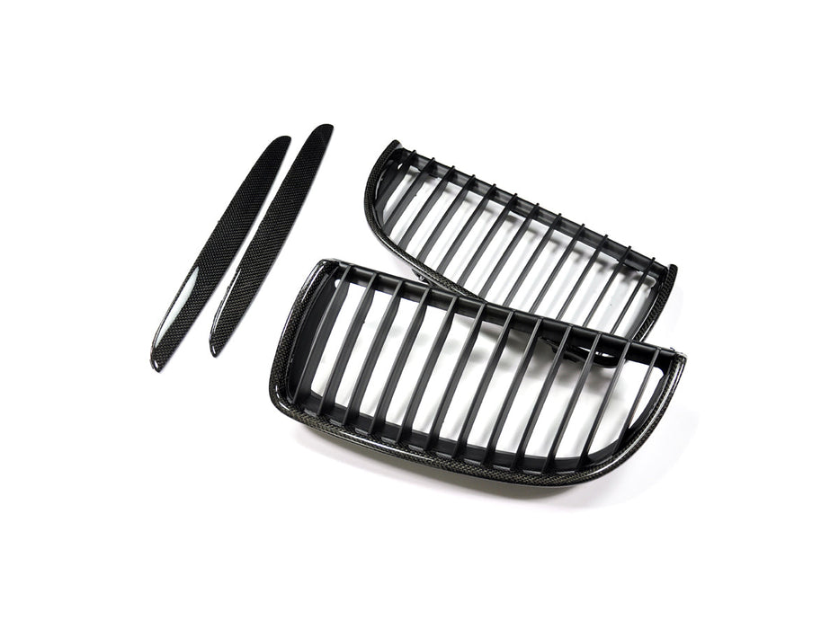 AutoTecknic Carbon Fiber Front Grille Set - BMW E90 Sedan | E91 Wagon | 3-Series