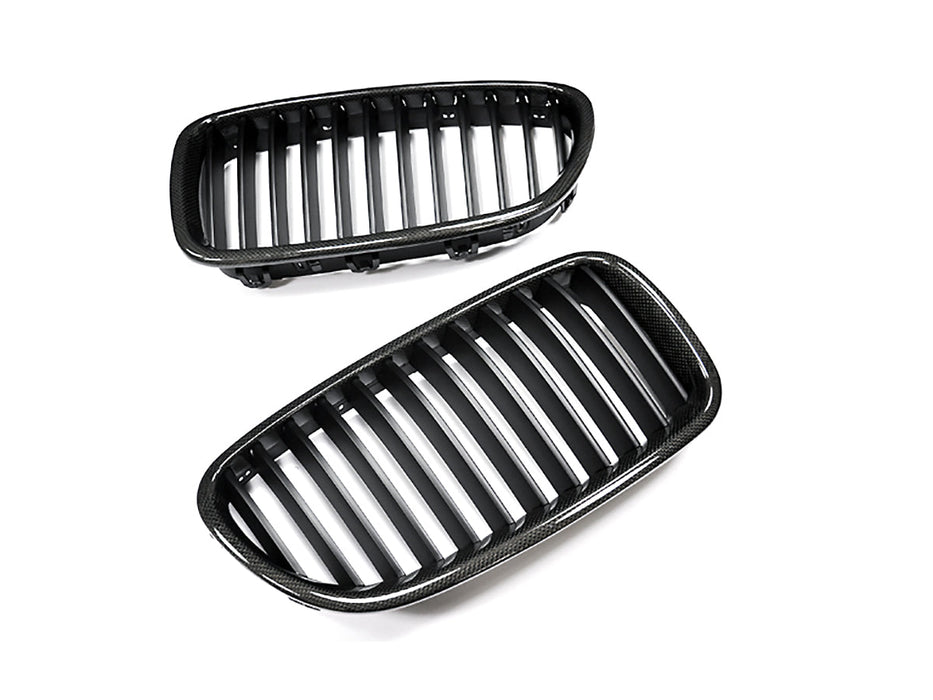 AutoTecknic Carbon Fiber Front Grille Set - BMW F10 Sedan | F11 Wagon | 5-Series