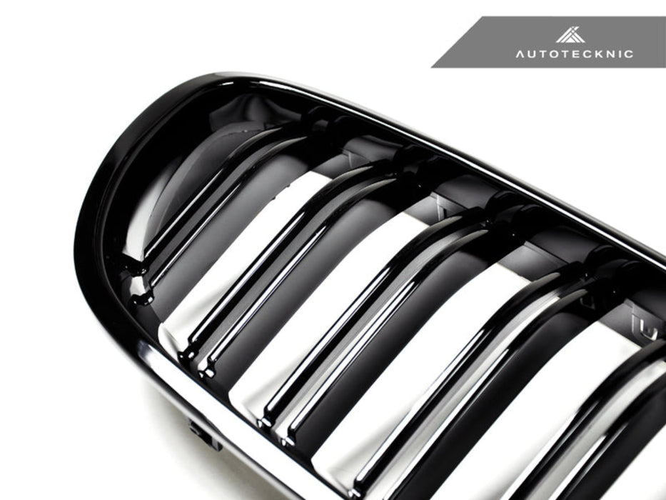 AutoTecknic Dual-Slat Glazing Black Front Grille Set - BMW F10 5-Series | M5