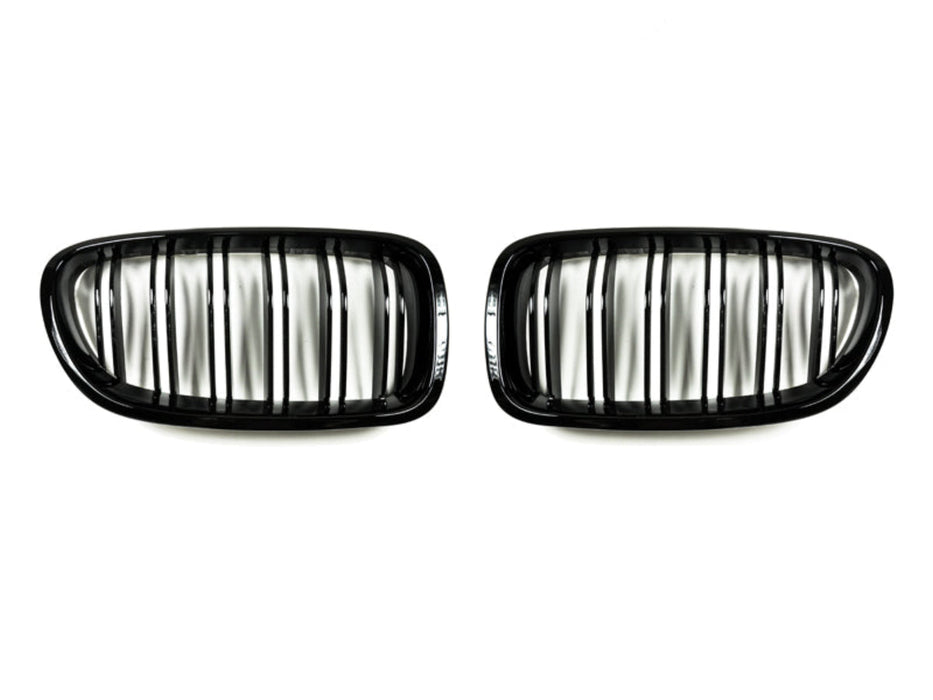 AutoTecknic Dual-Slat Glazing Black Front Grille Set - BMW F10 5-Series | M5