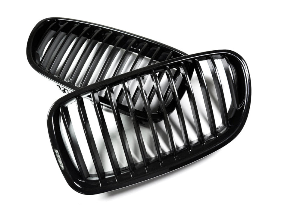 AutoTecknic Glazing Black Front Grille Set - BMW F10 Sedan | F11 Wagon | 5-Series