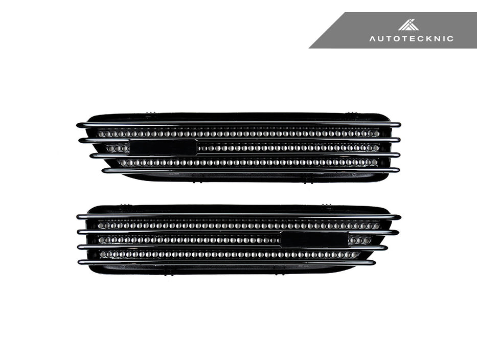 AutoTecknic Replacement Glazing Black Fender Gills - BMW E46 M3