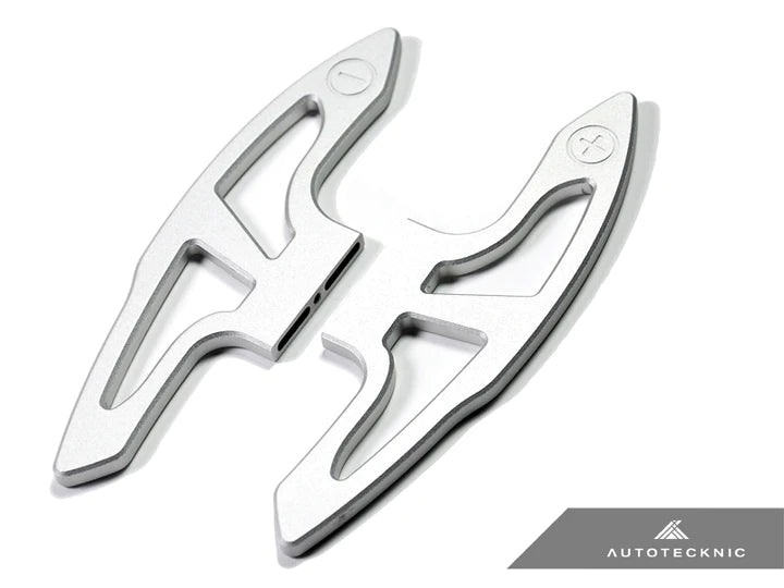 AutoTecknic Competition Shift Levers (Paddles) - Brushed Aluminum / Bright Silver - BMW E9X M3 | E70 X5M | E71 X6M M-DCT